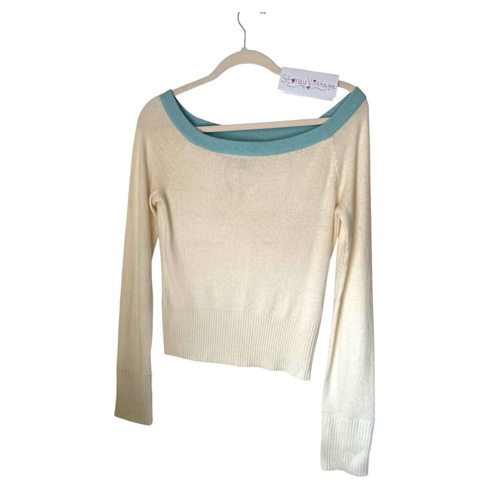 NWT Early 2000s y2k Abercrombie and Fitch Cashmere Blend Sweater - Size L